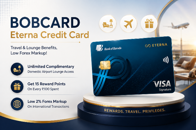 BOBCARD Eterna Credit Card Review 2026: Benefits, Lounge Access, Rewards & Low Forex Markup bobcard eterna credit card