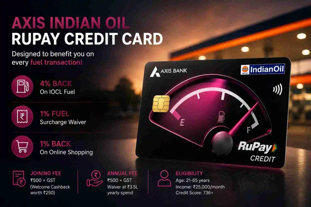 Axis Indian Oil Credit Card Benefits: Exclusive Rewards, Fees & RuPay Guide 2026 Axis IndianOil Credit Card benefits